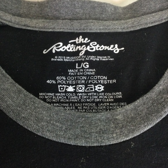 Rolling Stones Ladies Baseball Top L - Picture 2 of 3